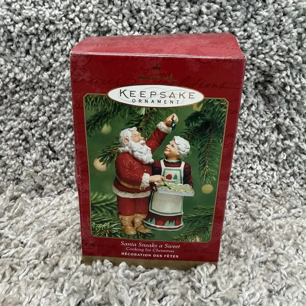 Hallmark Keepsake Santa Sneaks a Sweet Christmas Tree Ornament 2001 Cooking